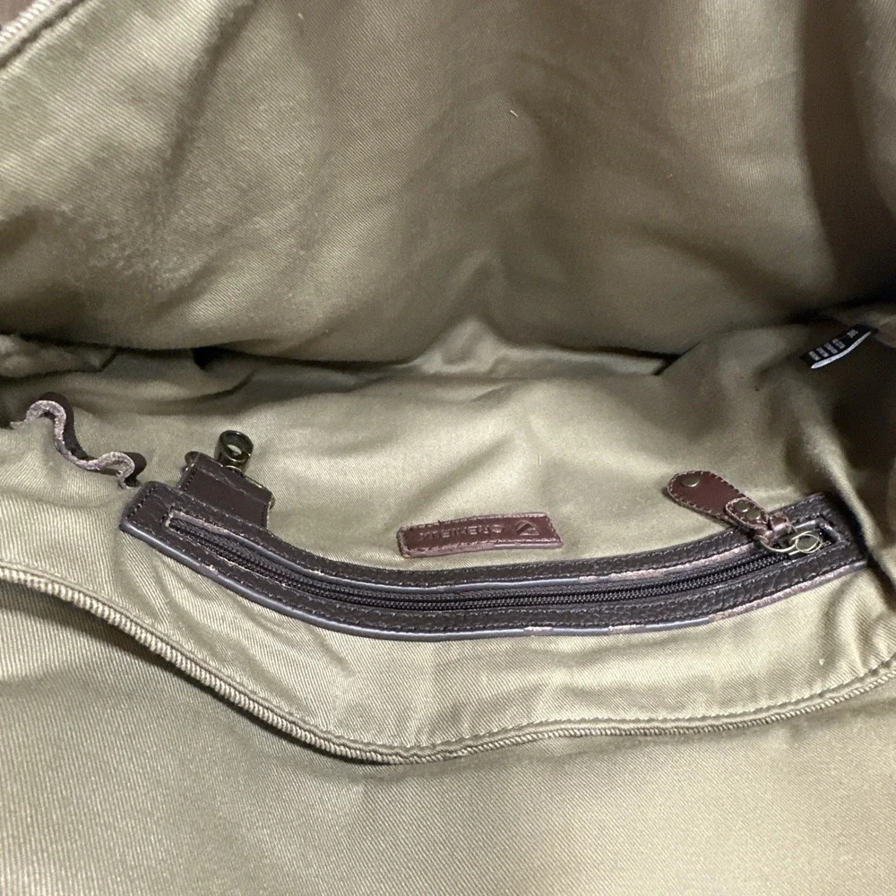 Cremieux Canvas Shoulder/Messenger Tablet Laptop Bag Leather Accents